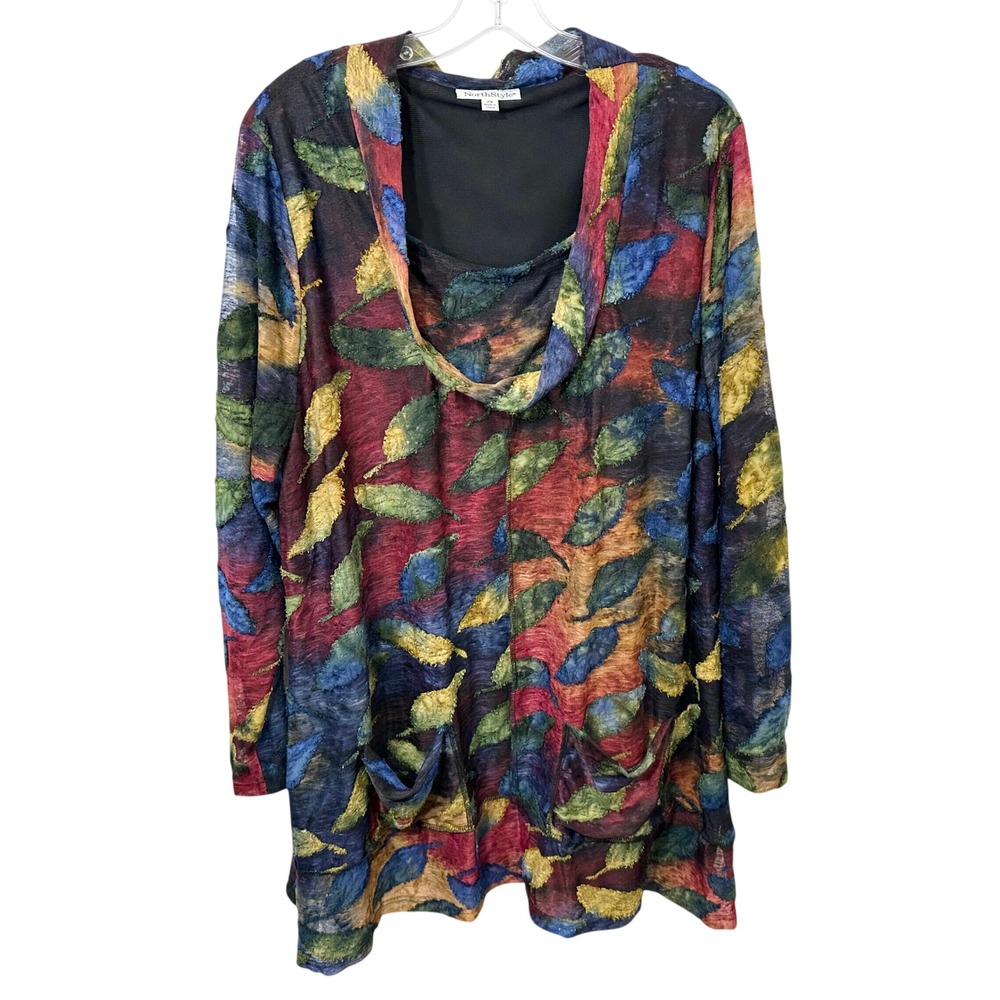 NorthStyle Plus Size 2X Tunic Top Boho Hippie Artsy Festival Lagenlook 1510
